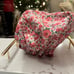 Shower Cap Vintage Cosmetic Company bright pink and coral flowers. One size