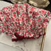 Shower Cap Vintage Cosmetic Company bright pink and coral flowers. One size