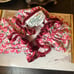 Shower Cap Vintage Cosmetic Company bright pink and coral flowers. One size