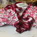 Shower Cap Vintage Cosmetic Company bright pink and coral flowers. One size