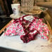 Shower Cap Vintage Cosmetic Company bright pink and coral flowers. One size