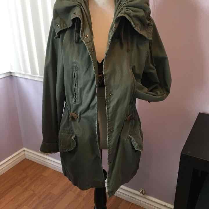 ruffle collar military jacket