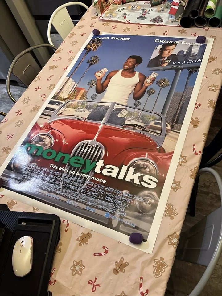 1997 Money Talks Original Movie Poster (27 x 40) Sheen & Tucker (2)