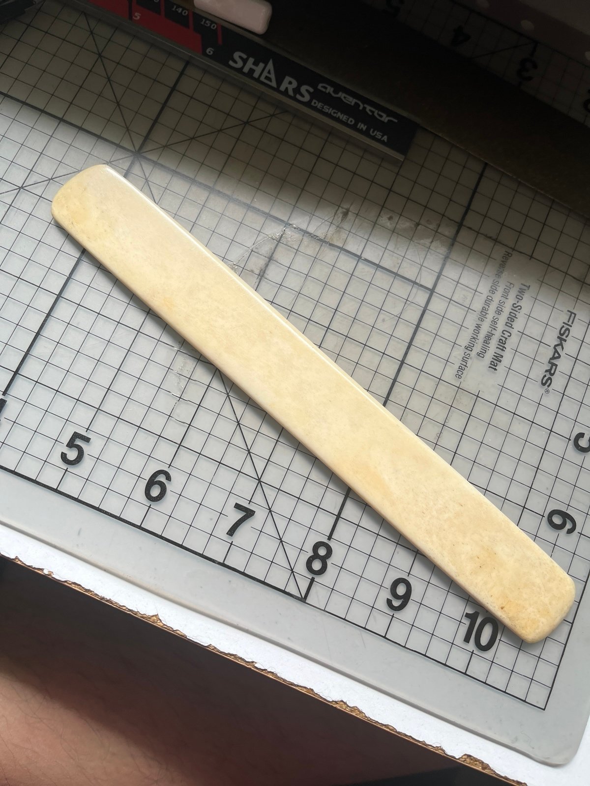 antique eskimo meat polish bone tool
