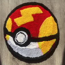 Custom Nintendo Pokémon Fast Ball Tufted Rug / Carpet