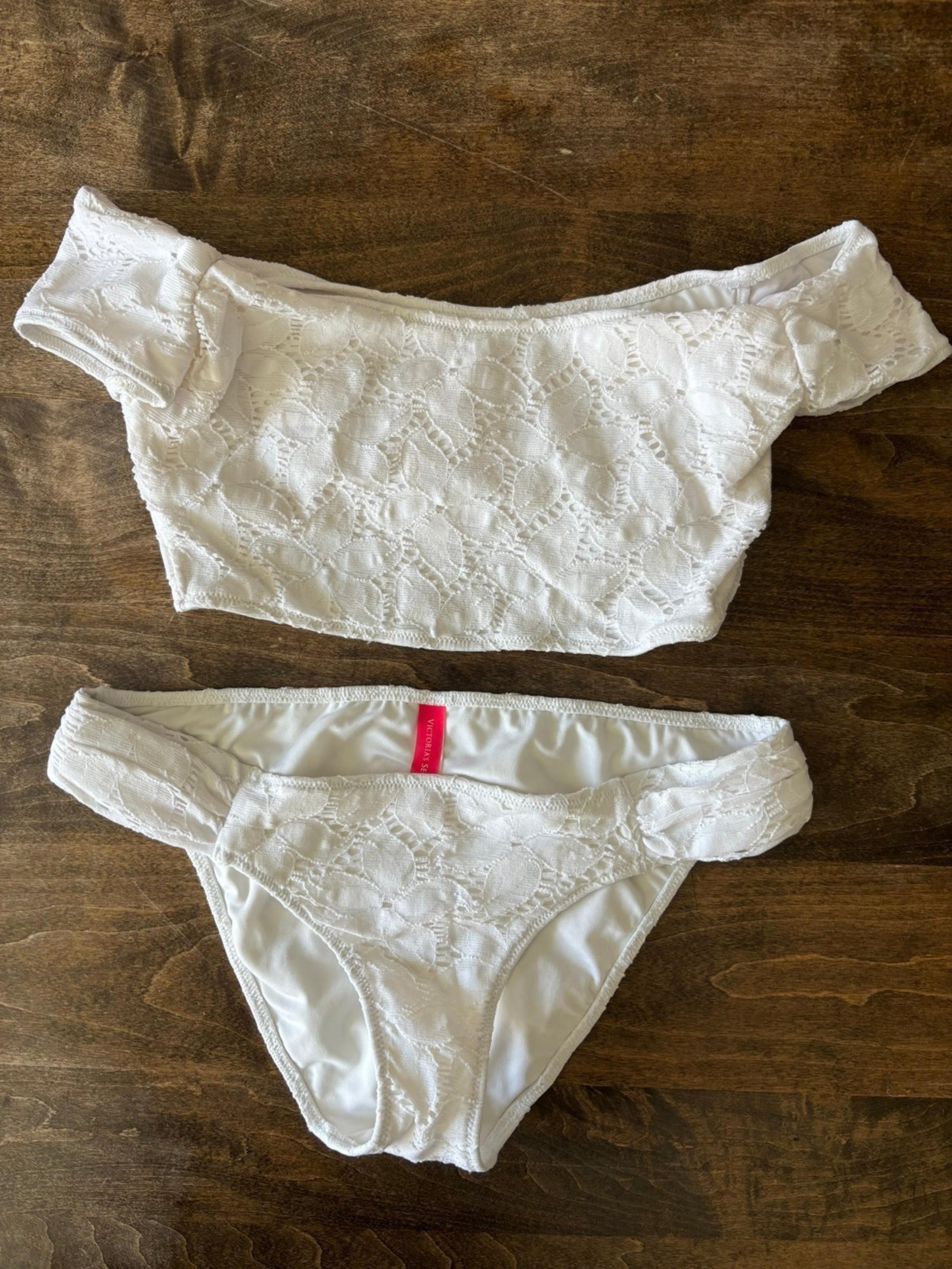 Victoria's Secret White Eyelet Bikini Set