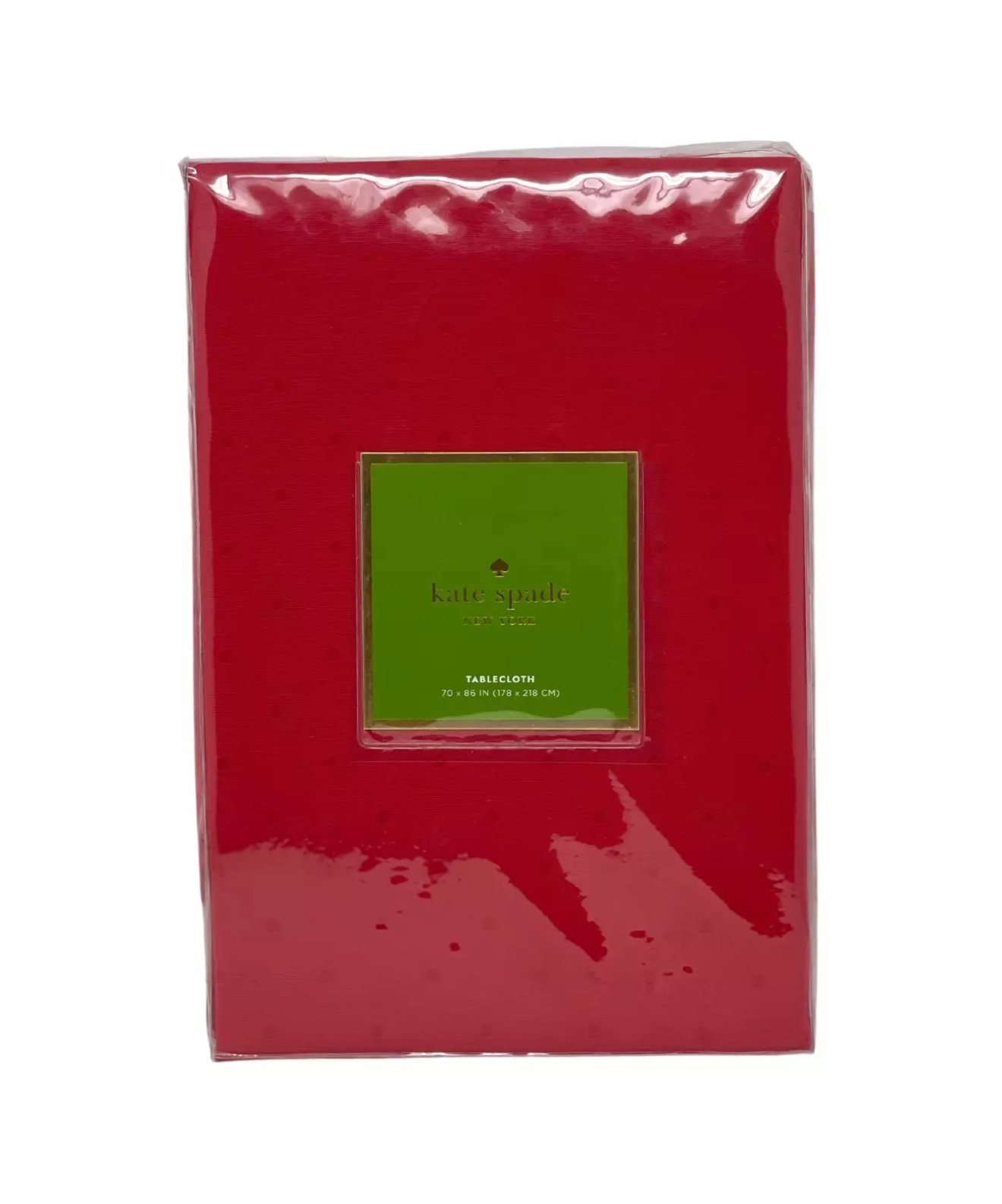 Kate Spade 70 x 86 Christmas Holiday Larabee Dot Cranberry Red Tablecloth NEW