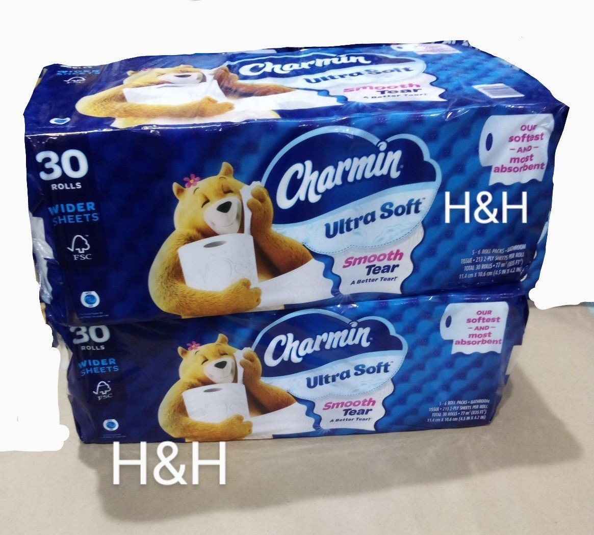 Charmin Ultra Soft Bathroom tissue Household Bundle 60 Rolls College students