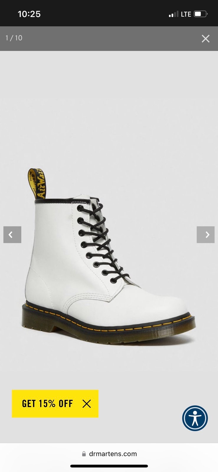 New Dr. Marten 1460 SMOOTH LEATHER LACE UP BOOTS women size 5