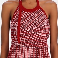 3.1 PHILLIP LIM Plaid Intarsia Cotton-Wool Halter Top