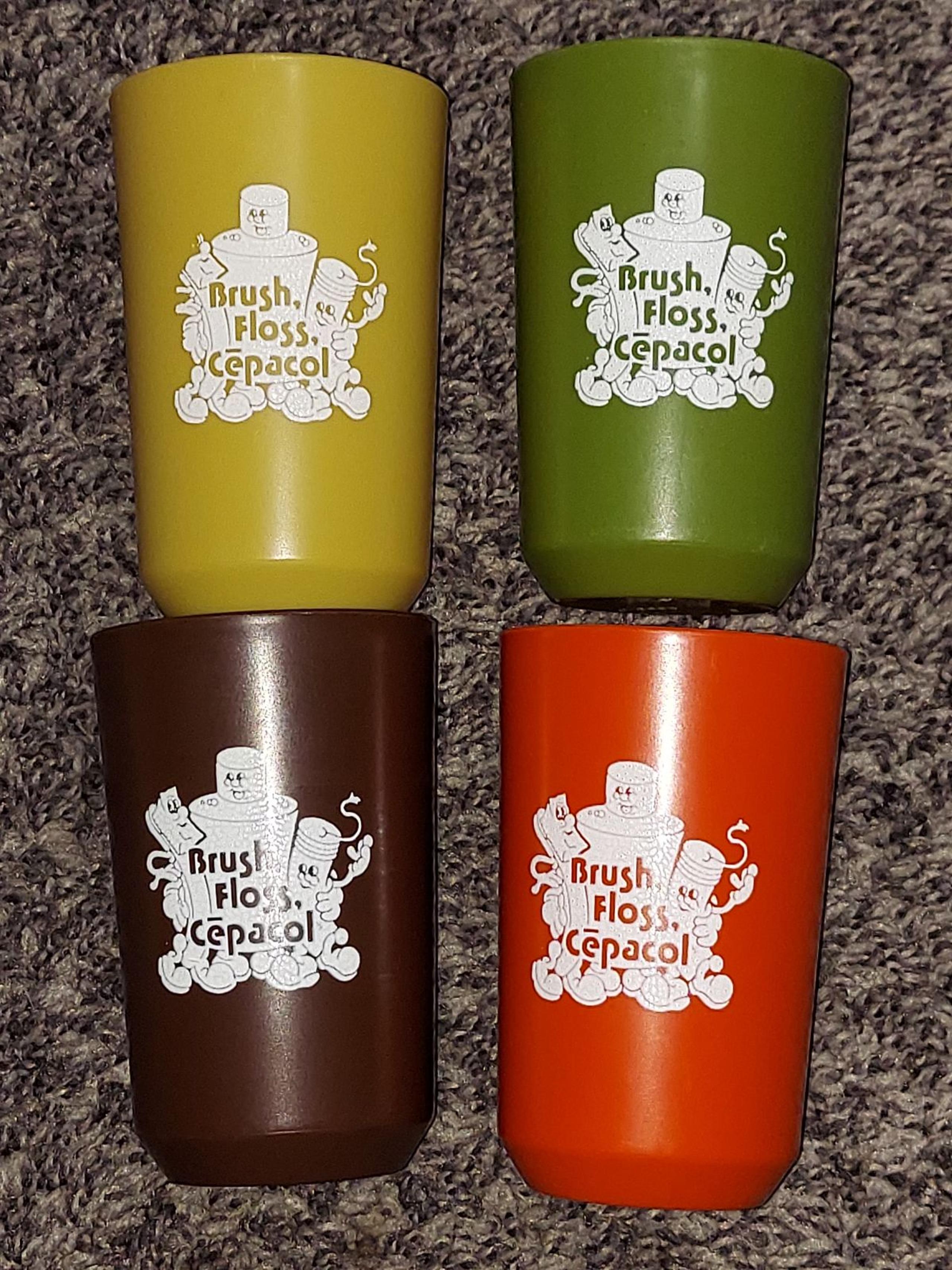 Vintage Rubbermaid dental advertising Cepacol cups