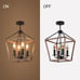 Indoor 4-Light Rustic Farmhouse Ceiling Hanging Lamp Vintage Chandelier 110V