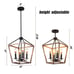 Indoor 4-Light Rustic Farmhouse Ceiling Hanging Lamp Vintage Chandelier 110V