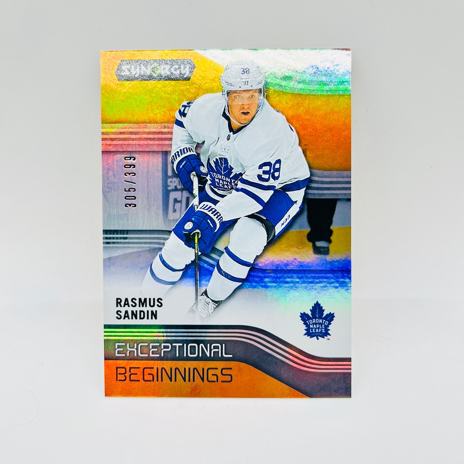 2019-20 UD Synergy Hockey Rasmus Sandin Exceptional Beginings RC /399