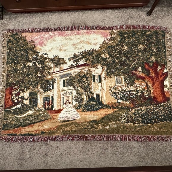 Gone With The Wind vintage 1994 collectors tapestry throw blanket
