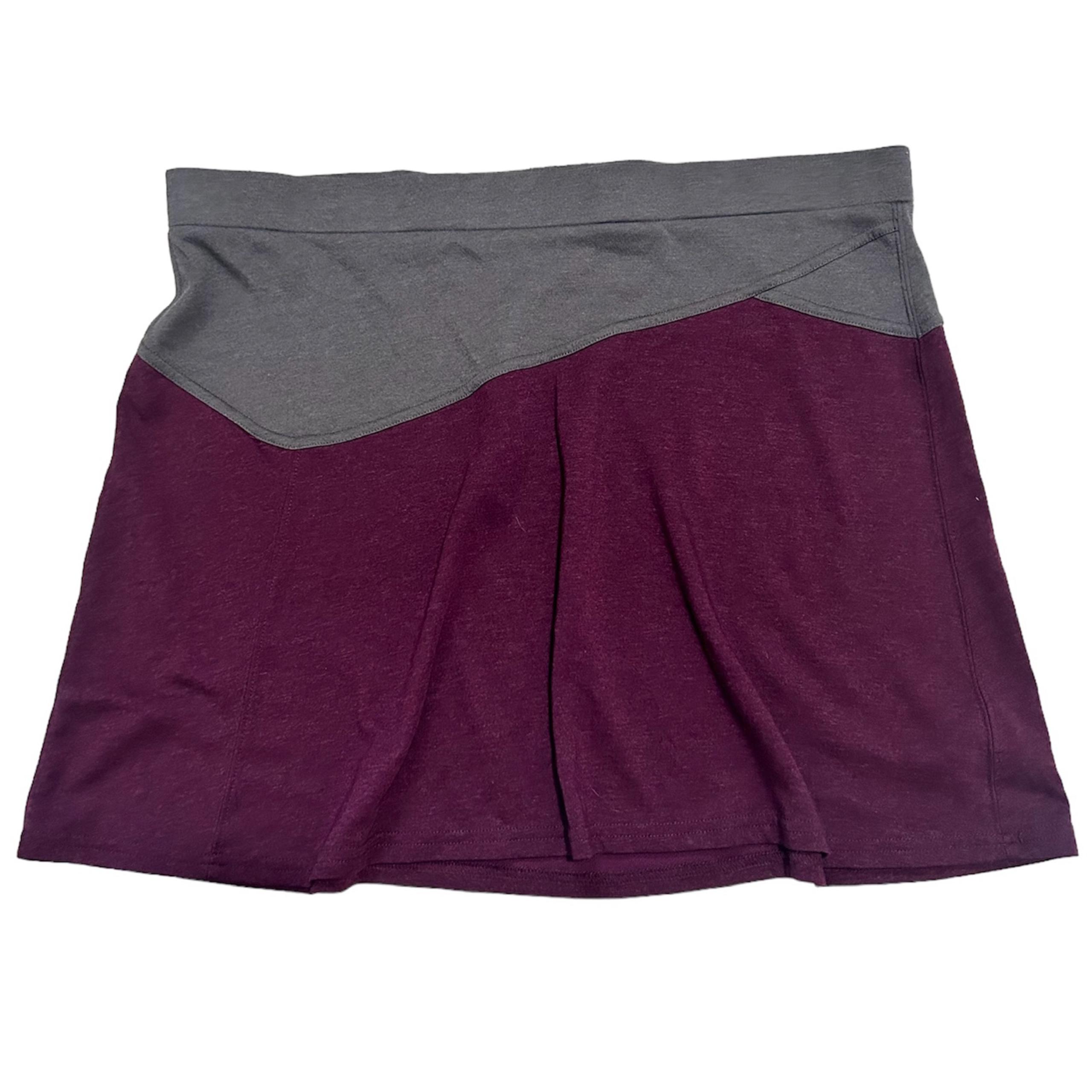 PrAna Livia Mini Skirt Women’s XL Purple Gray Stretch Wool Blend Athletic