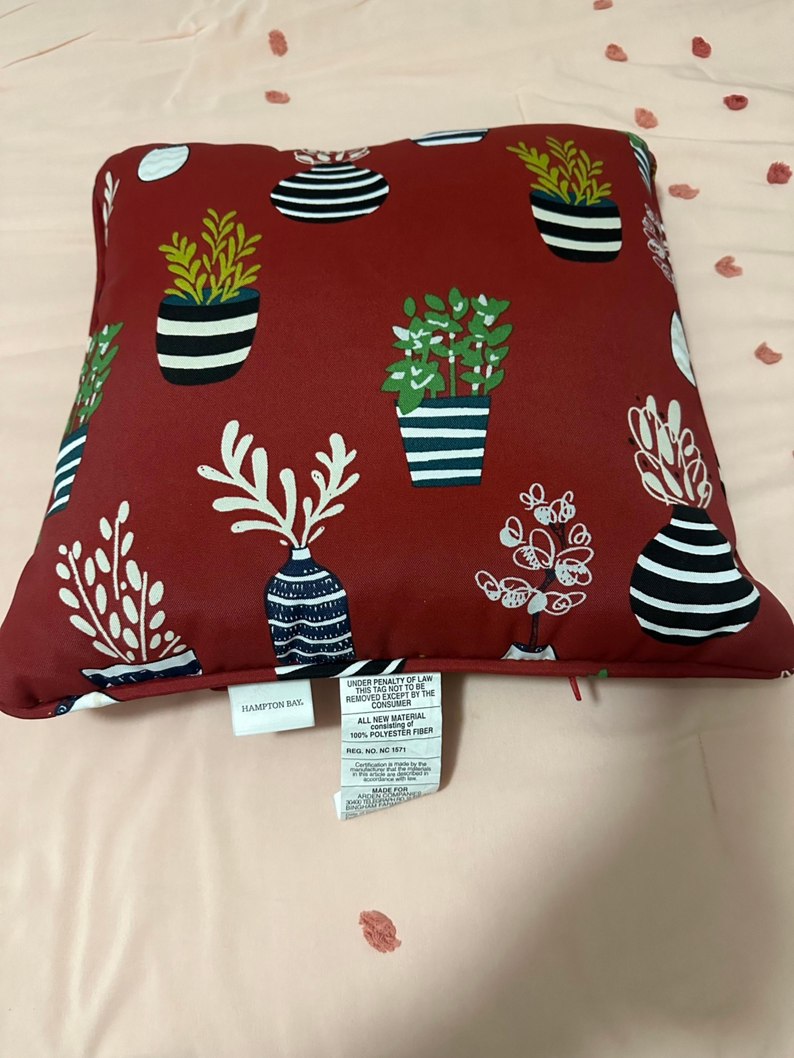 Welted pillow throw couch bed new pillow size 18 in L x 18 in W x 5.5 in H