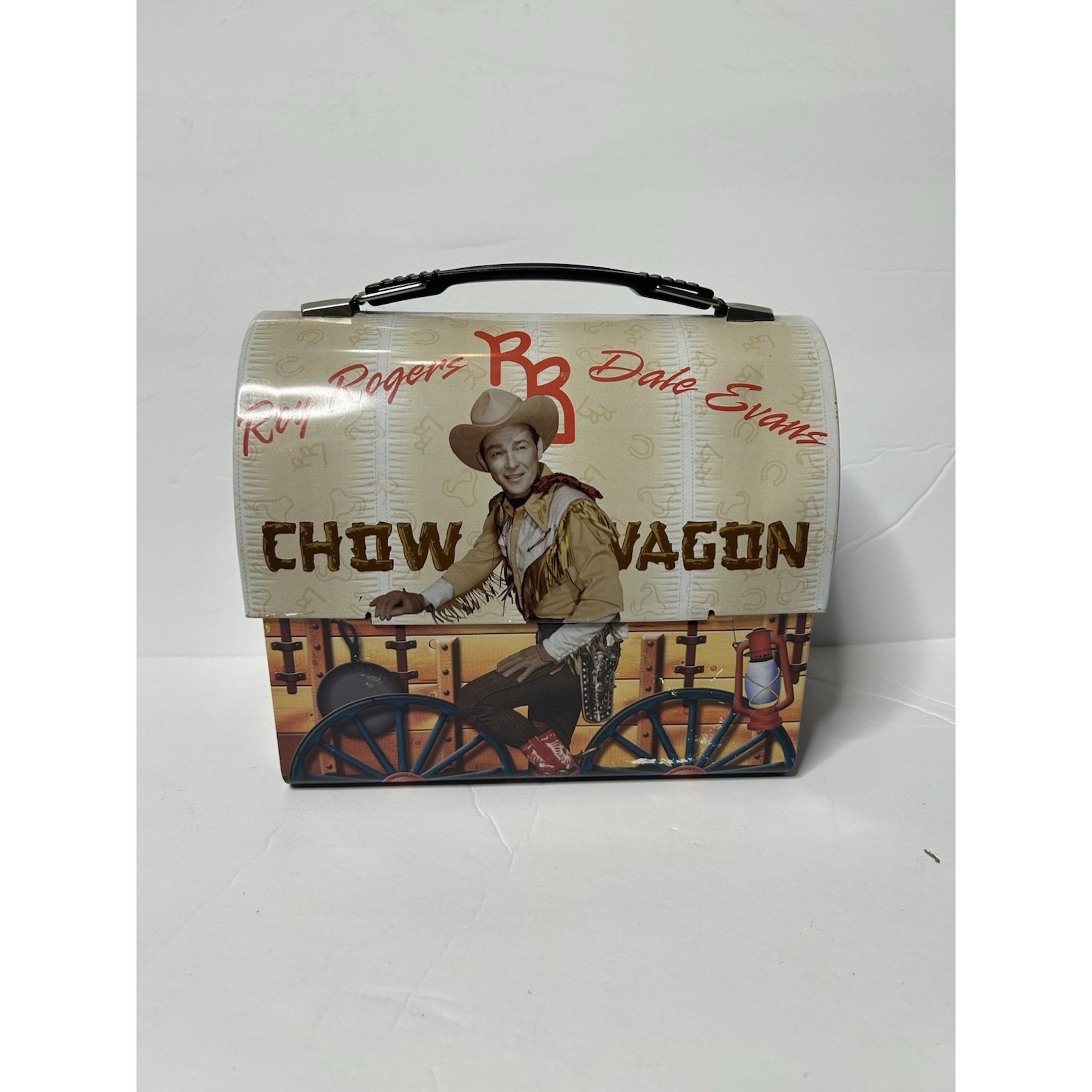 Vandor Collectible Tins Roy Rogers Dale Evans Chow Wagon Dome Lunchbox/ Tote