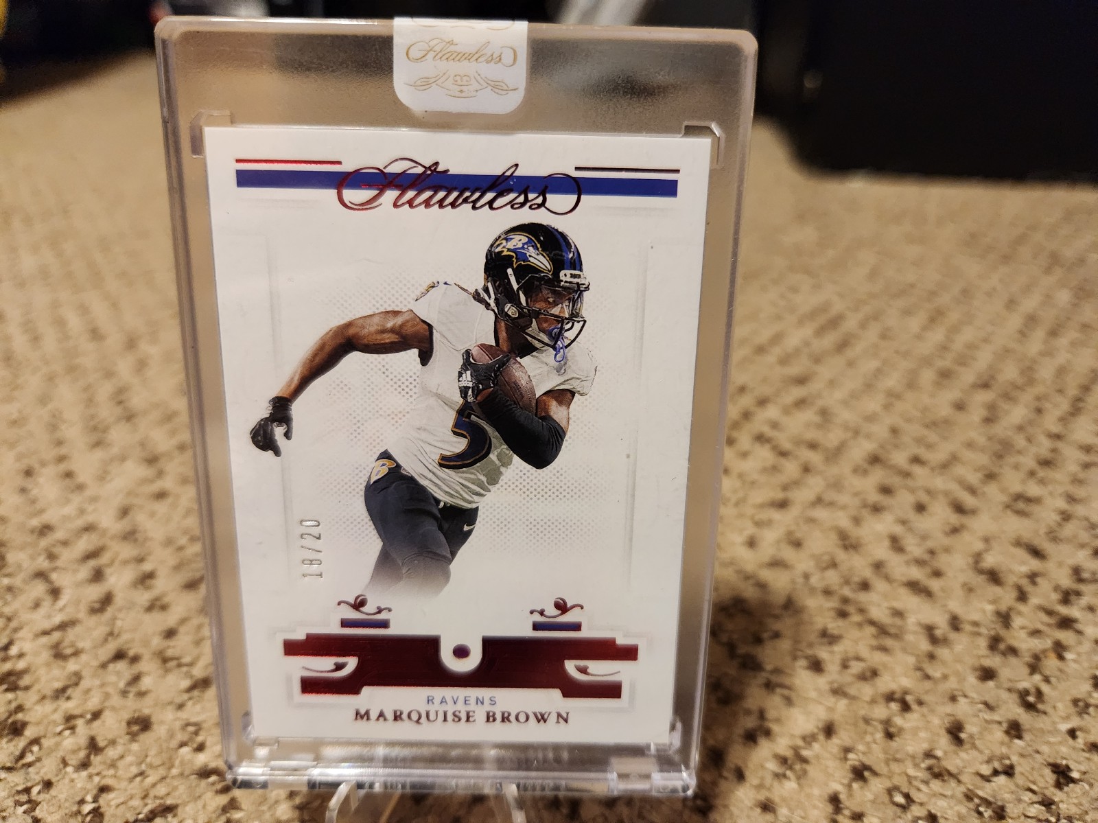 Marquise Brown 18/20 2021 Panini Flawless Ruby Encased SSP Ravens