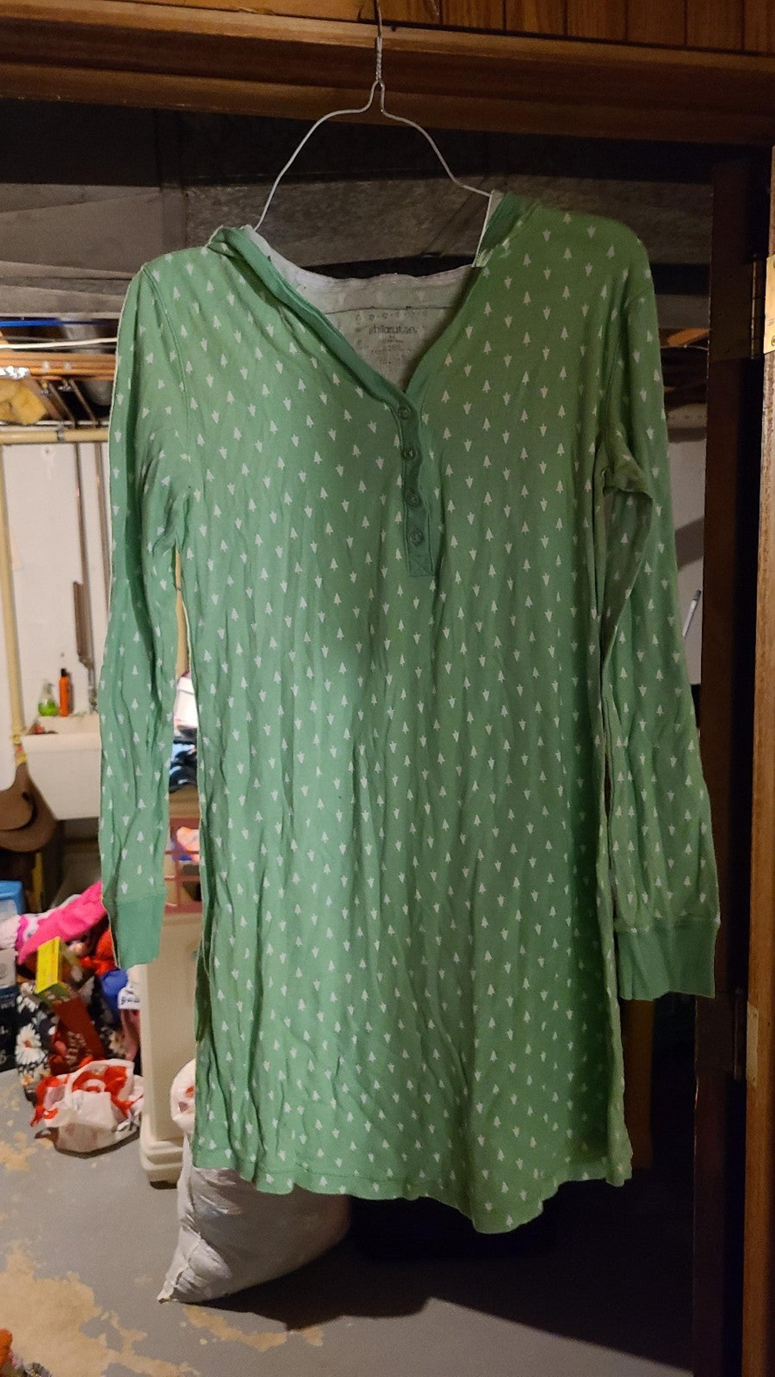 Womens Hooded 4 Button Nightgown Size M - Xhilaration