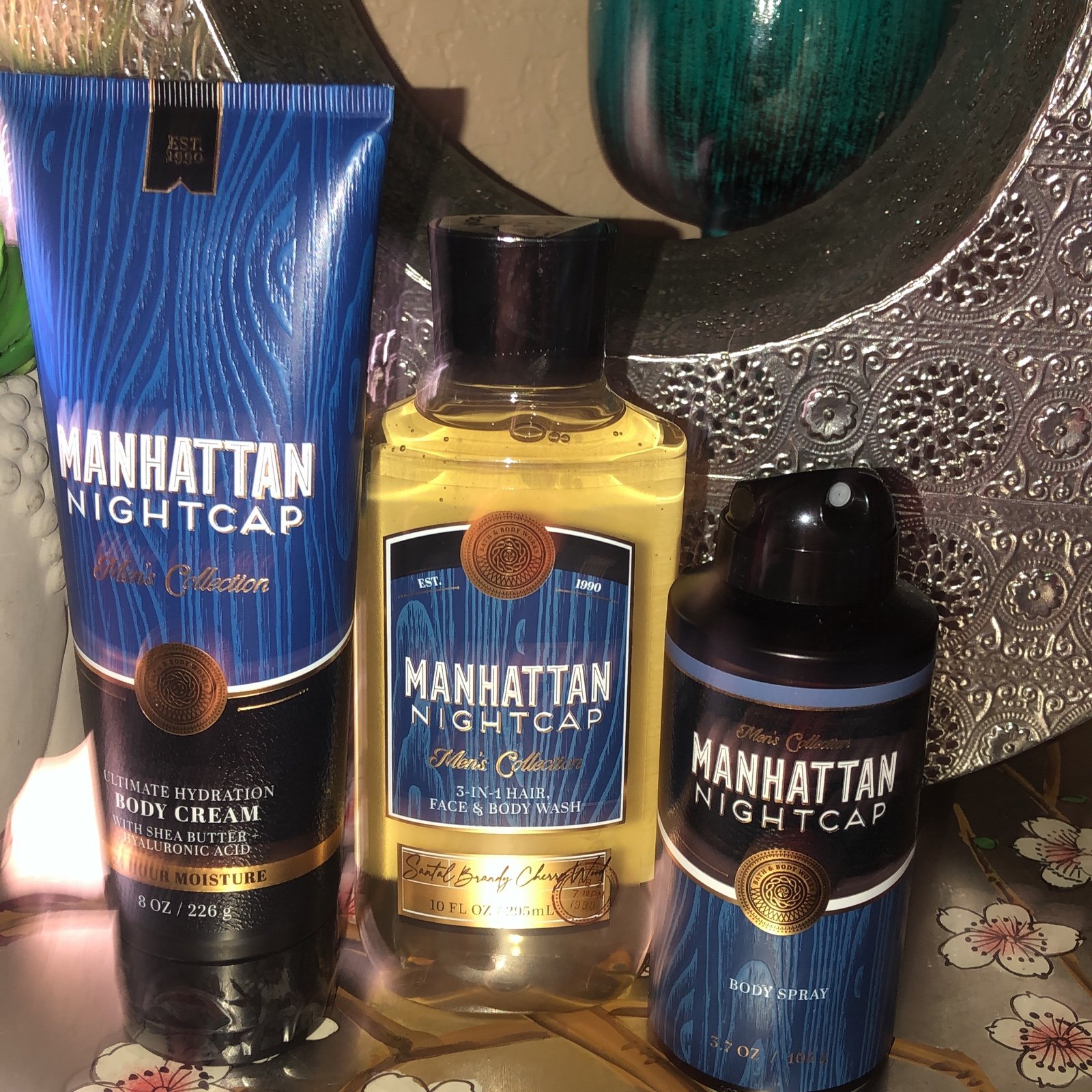 Bath and bodyworks Men’s collection Manhattan Nightcap gift set