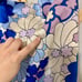 Zara NWT Ivory/Blue Satin Effect Retro Floral Print Strapless Midi Dress Size XS