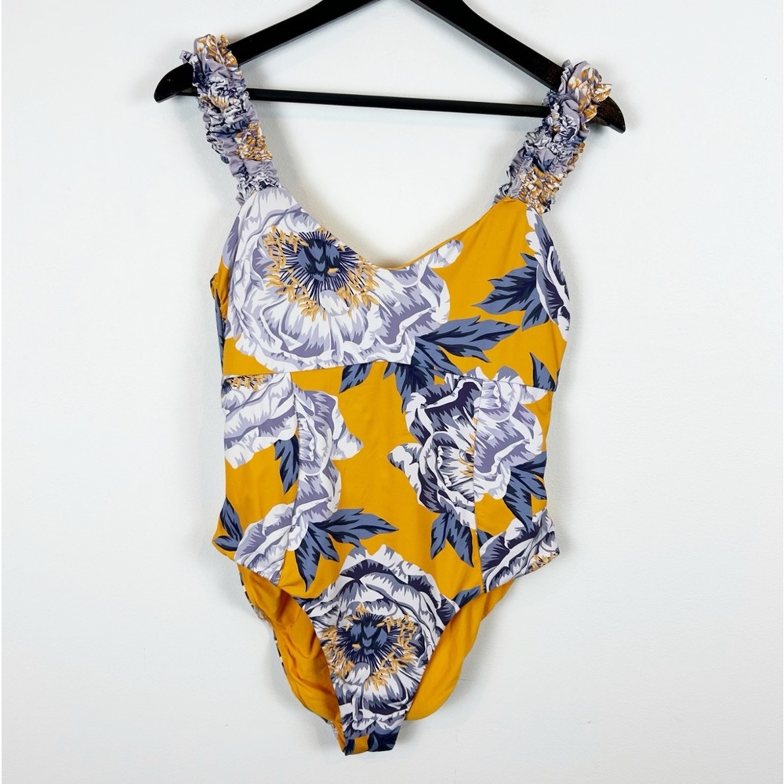 Maeve Heidi Gathered-Strap One-Piece Swimsuit Size X-Large