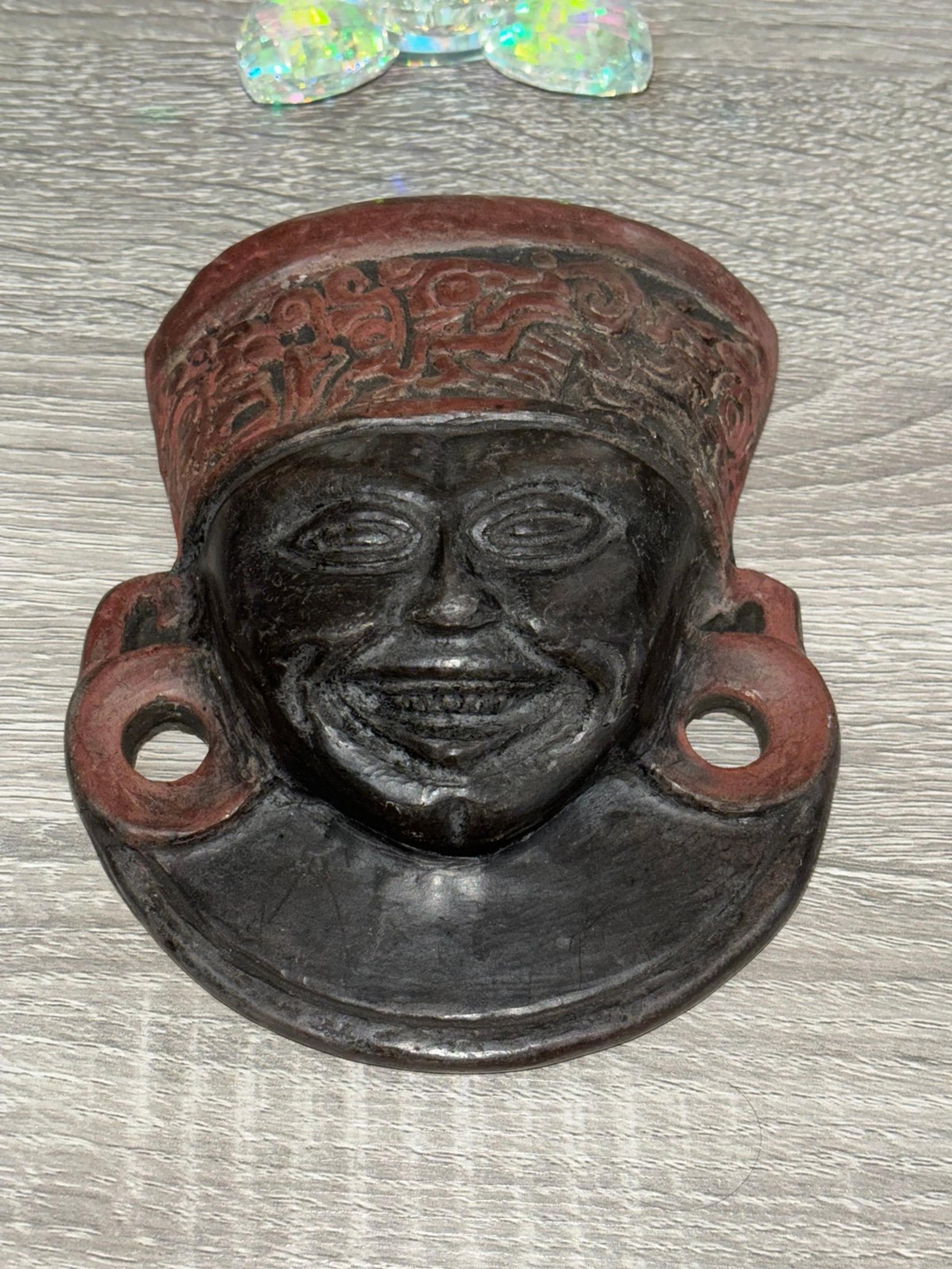 Maya Smiling Man clay Mask Laughing Face Maya - Anthropologie