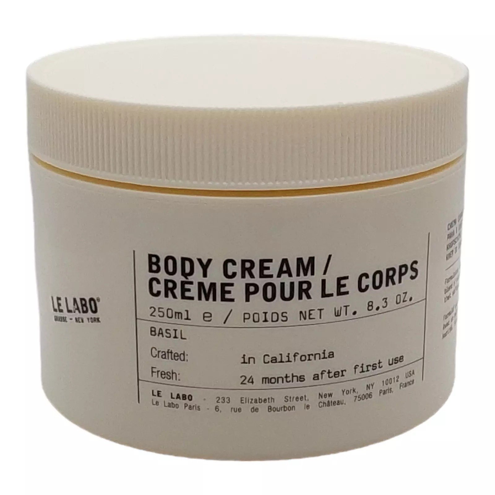 Le Labo Body Cream Basil 8.3 oz 250 ml Full Size Brand New Fresh