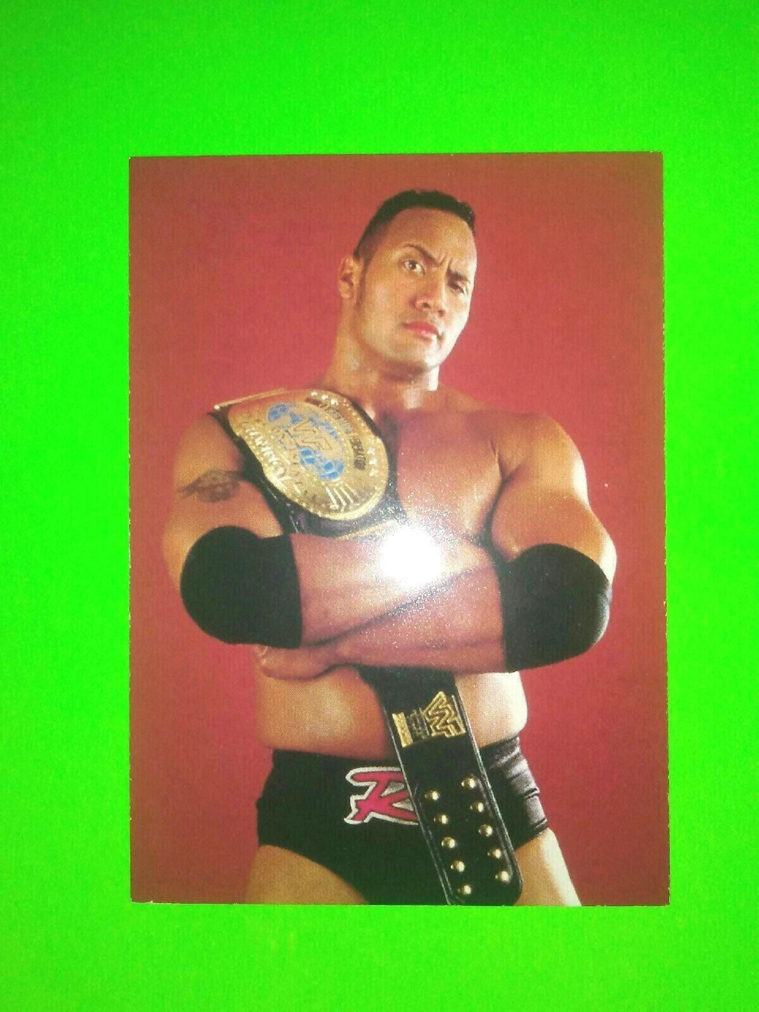 RC THE ROCK DWAYNE JOHNSON ROOKIE WWE 98 NEW XFL !!!