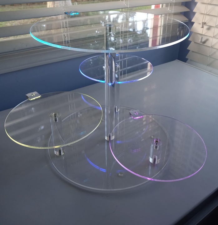Cupcake Stand, Round Cake Stand, 4 Tier Cupcakes and Cakes Comb for 8-12 Cake