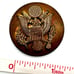 WWII Era Vtg US Army Brass Eagle Button Hat Cap Badge Antique Military Insignia