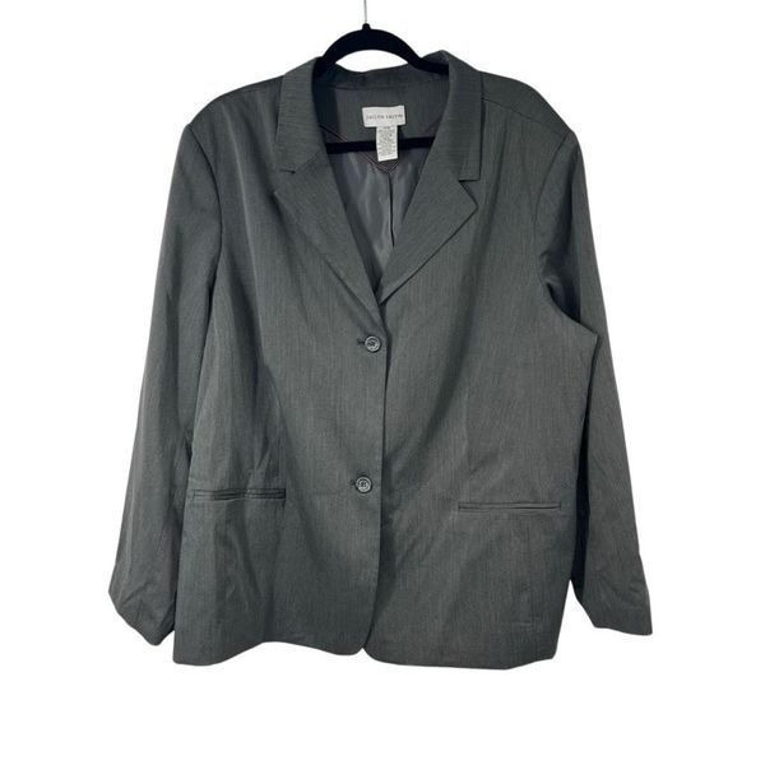 Jaclyn Smith Dark Gray Career Wear Blazer Jacket