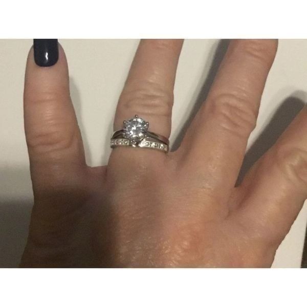 Gorgeous 2.5Ct Round Simulated Diamond Bridal Set Sz 8