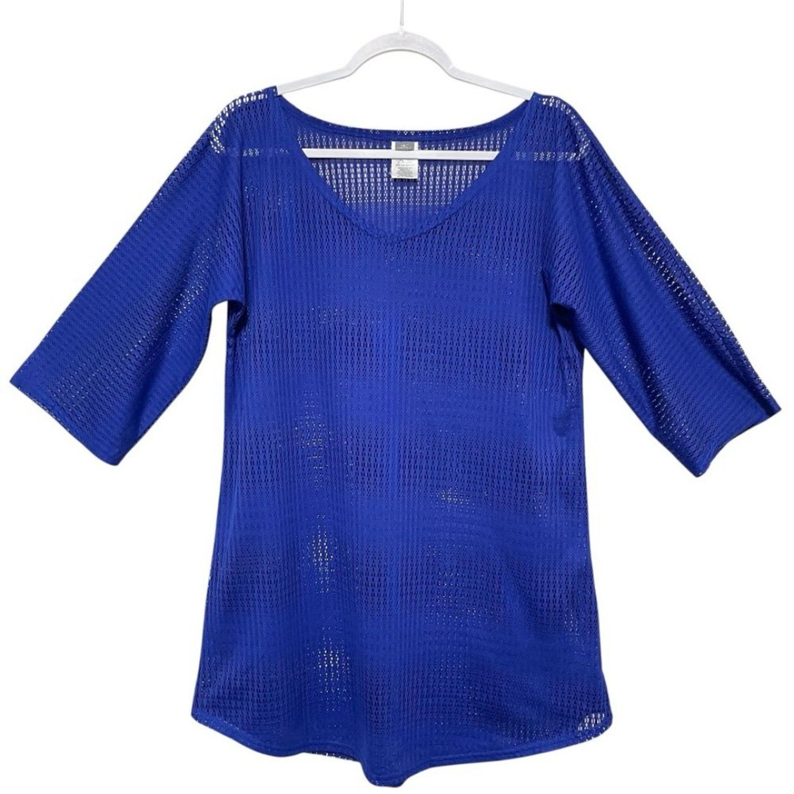 O'Neill Mesh Swimsuit Cover Up Mini Dress XS Royal Blue Beach Vacation Resort