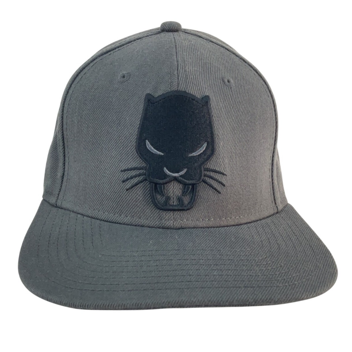 Marvel Black Panther Gray Wool Blend Snapback Hat Men’s One Size Pre-Owned