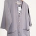 Zara Lillian Gray Linen Button Front Jumpsuit