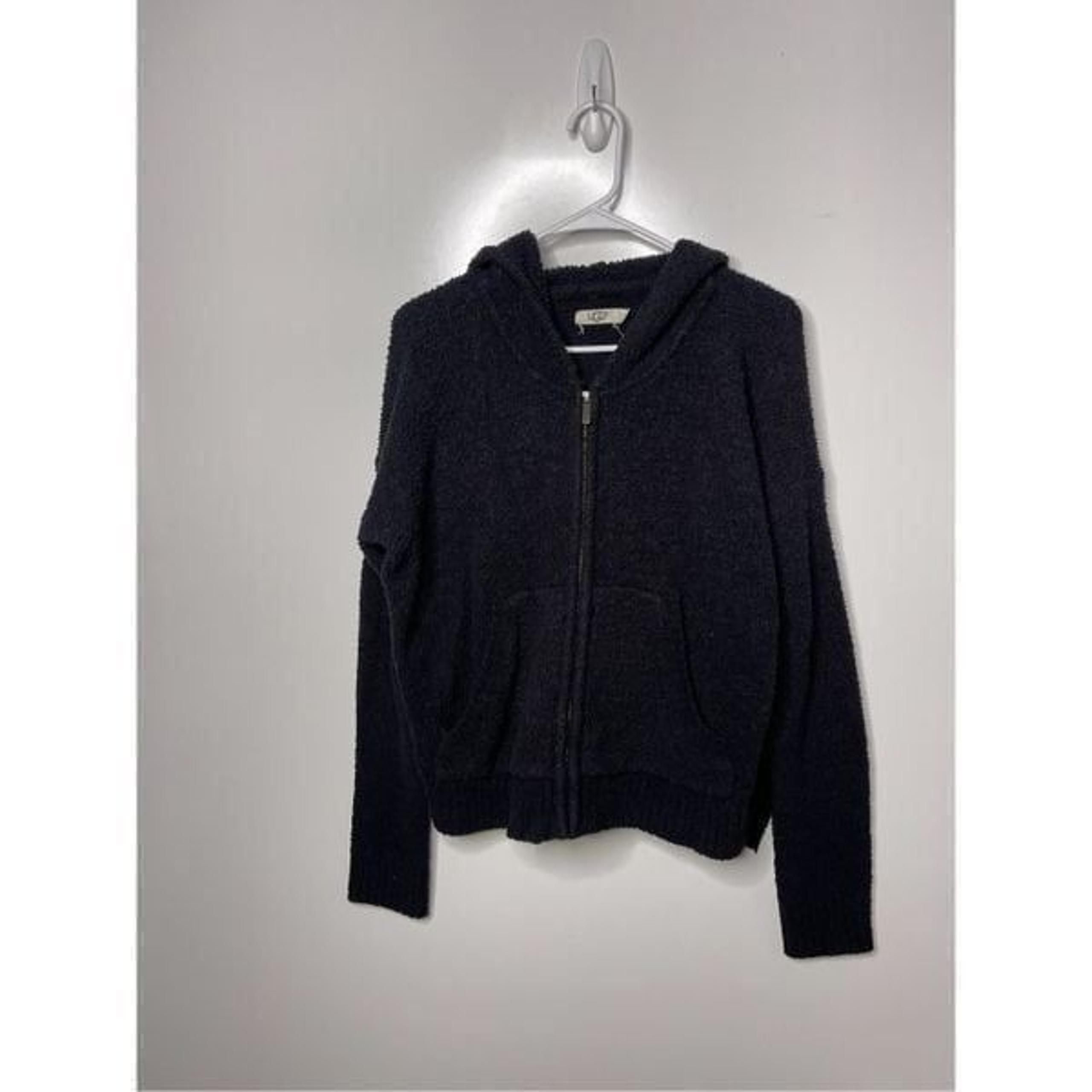 UGG Black Kyleigh Fuzzy Zip Hoodie Sweatshirt