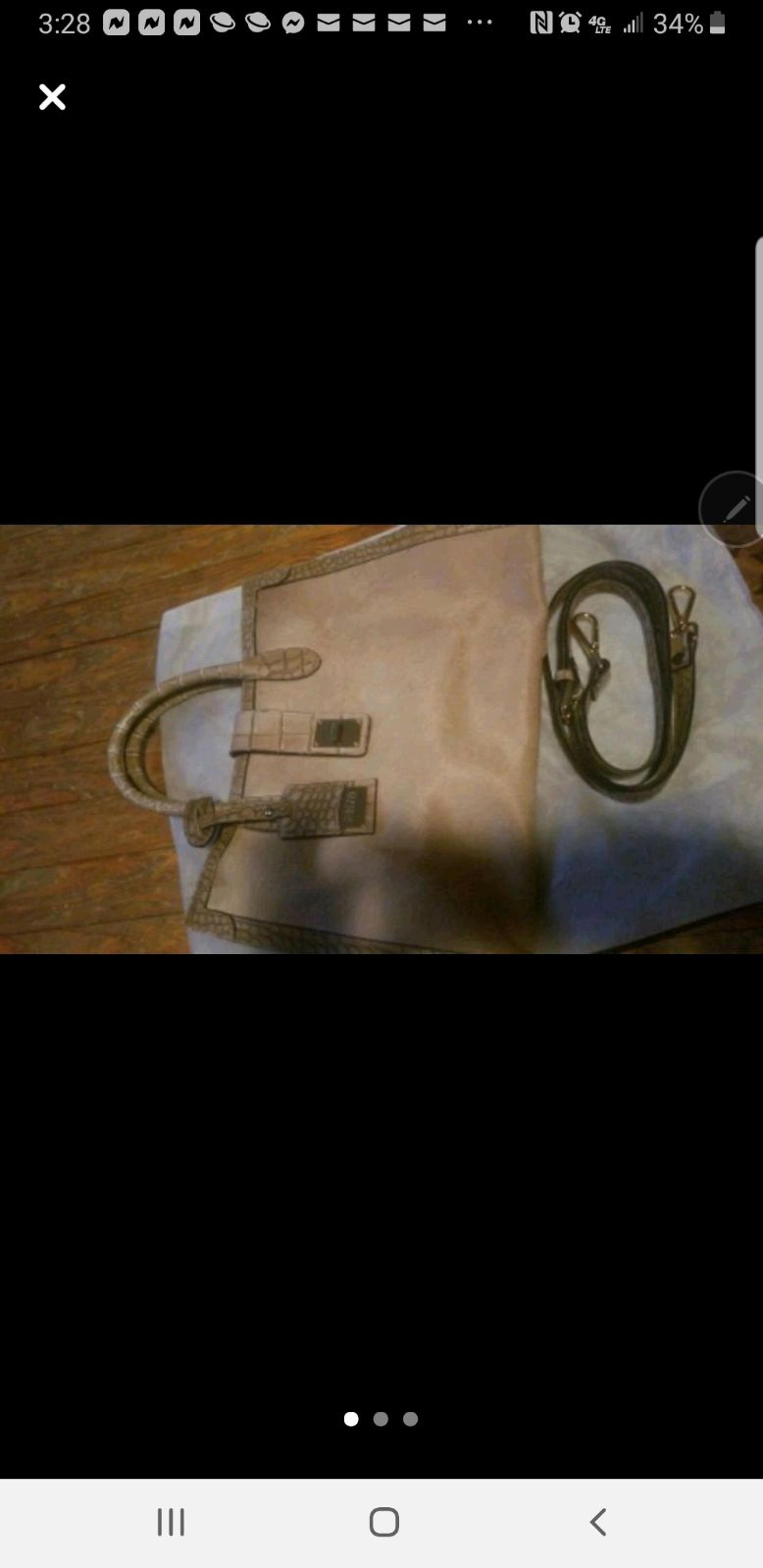 Claudia Firenze Croc Satchel with hair