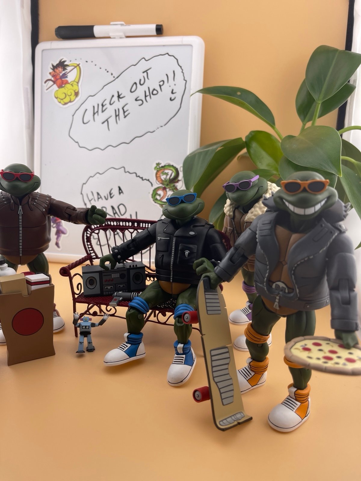 NECA TMNT Punk Disguise Turtles Haulathon 2024 Action Figure 4-Pack