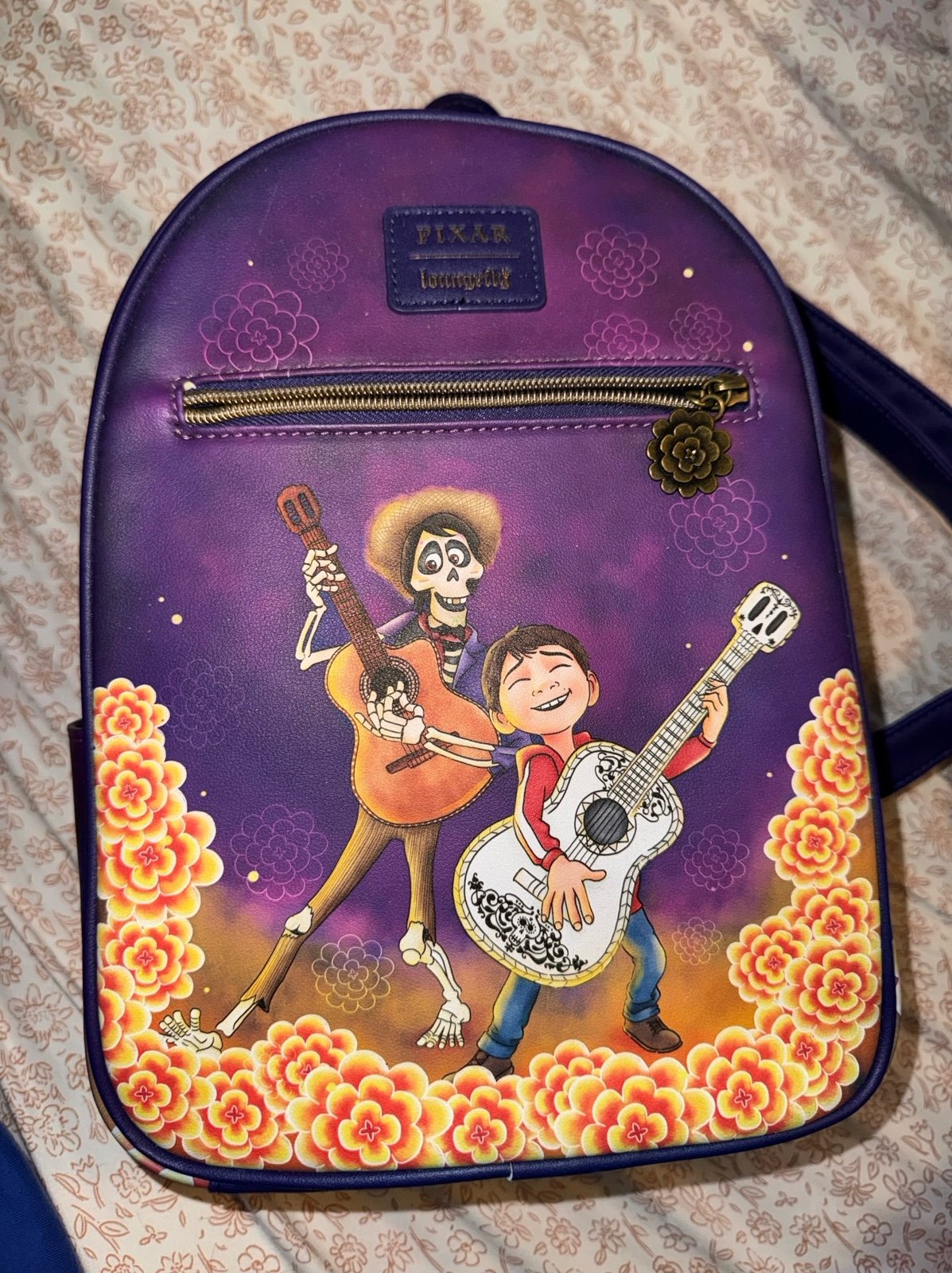 Loungefly Disney Pixar Coco Marigolds Mini Backpack