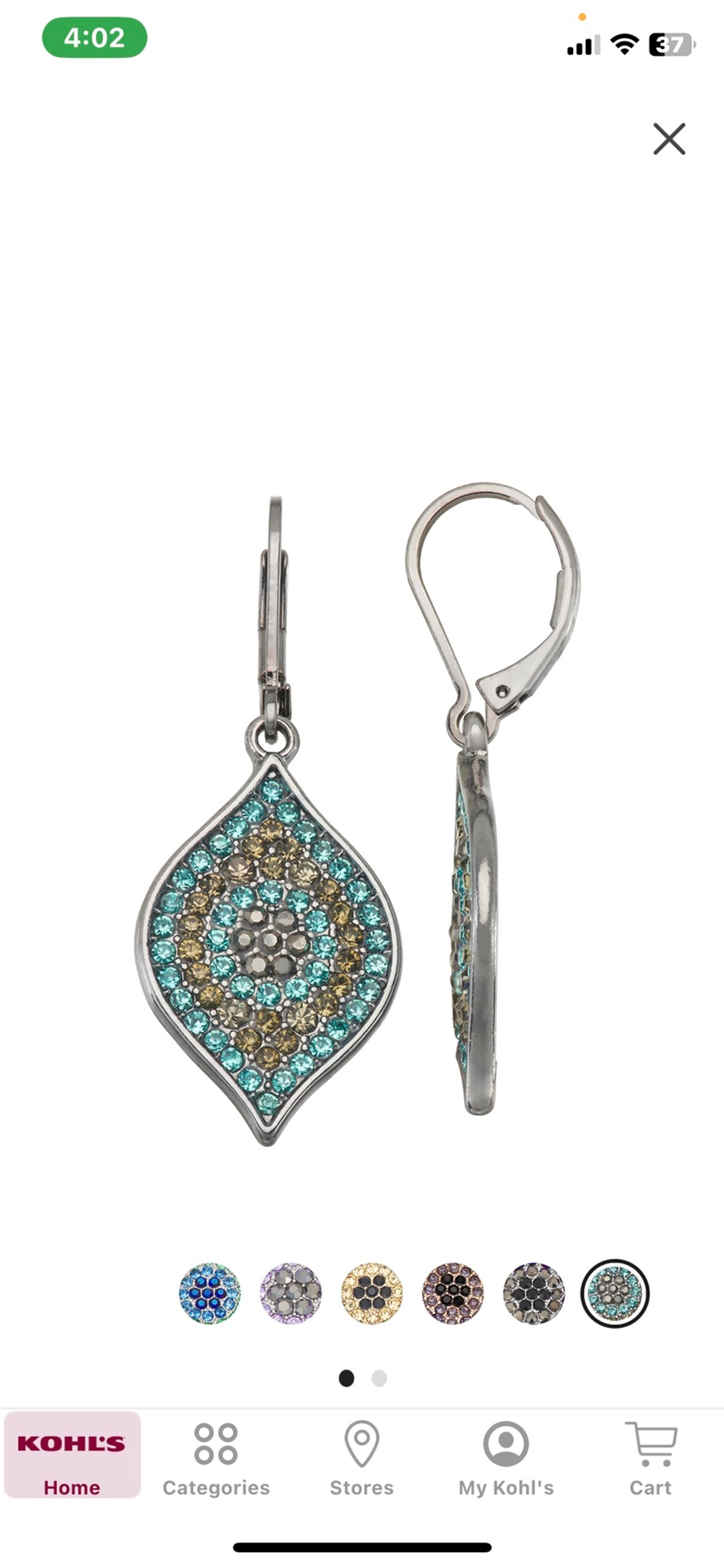 Simply Vera wang evil eye drop earrings