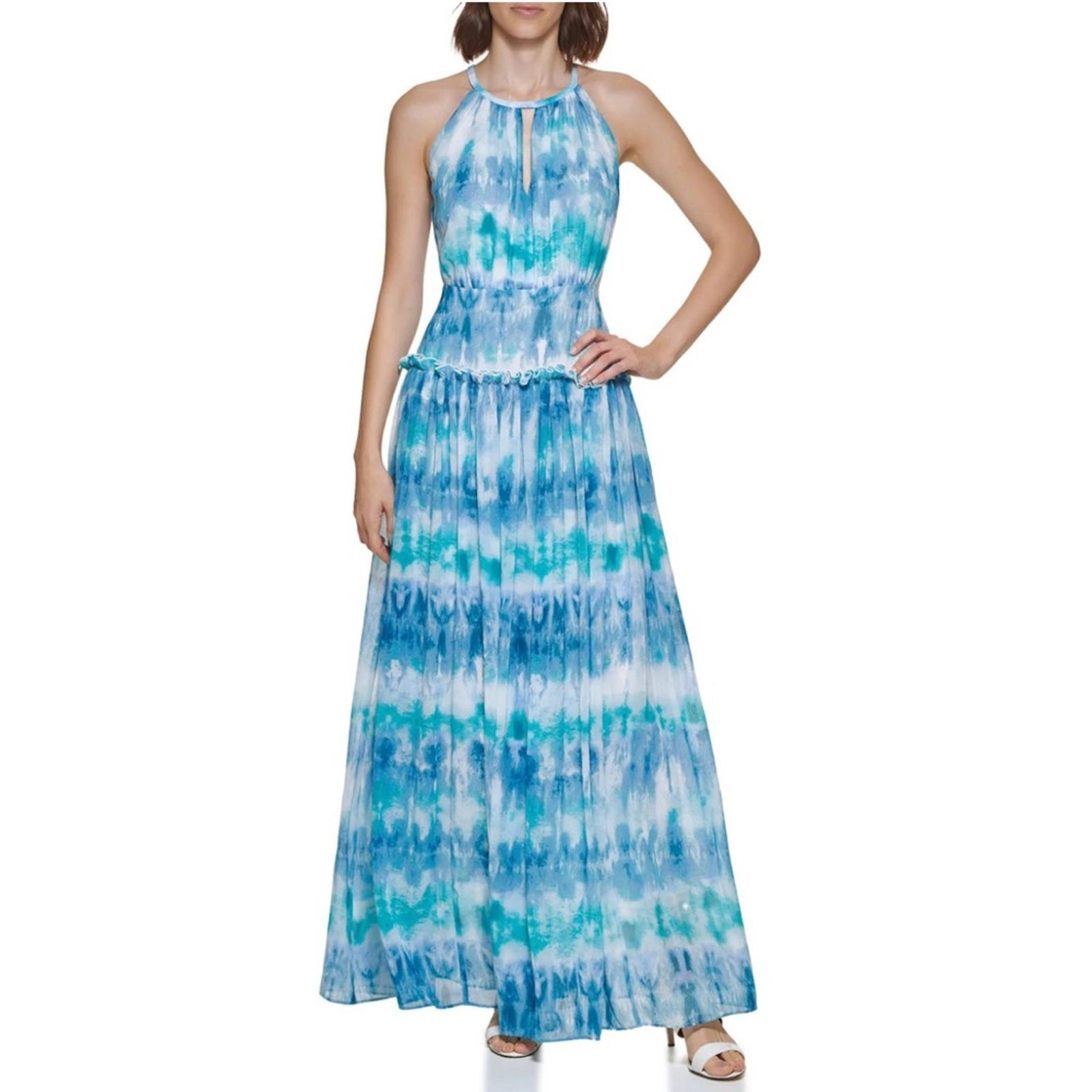 NWT Calvin Klein Embellished Maxi Evening Dress, Size 10 New w/Tag Retail 299