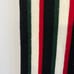 Moschino Striped Long Scarf with Heart Embroidery Fringe Black Green White Red