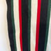 Moschino Striped Long Scarf with Heart Embroidery Fringe Black Green White Red