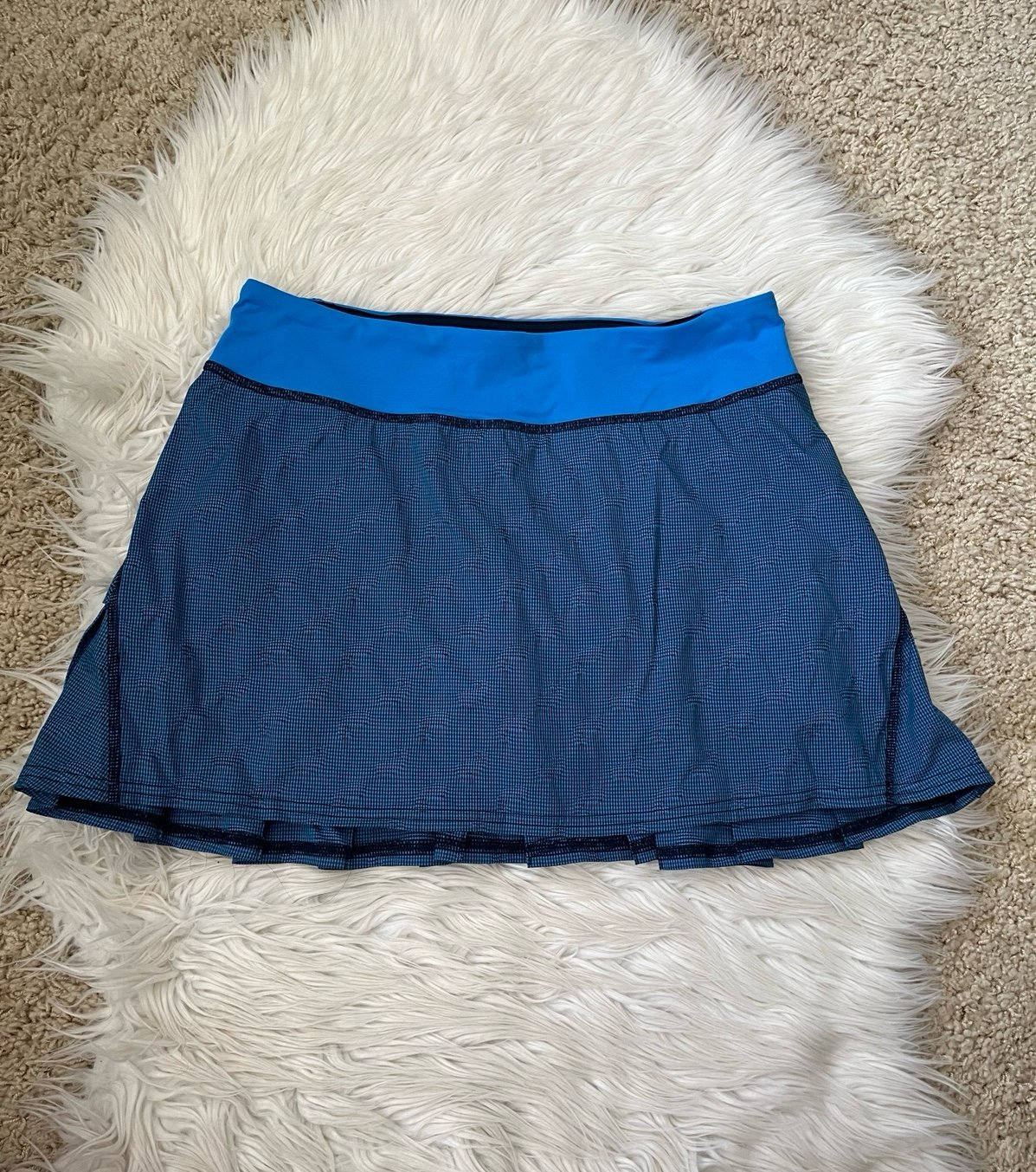 {Lululemon} Run: Pace Setter Skirt in Cornflower / Black / Inkwell - Womens 6