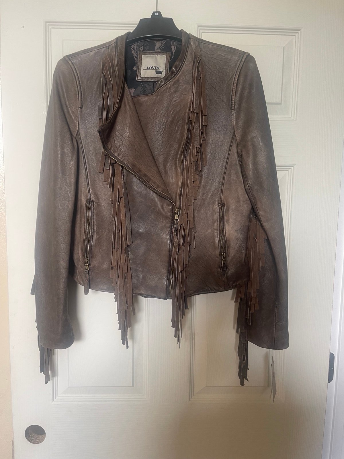 Nwt 595 Levi’s Leather Fringe Jacket