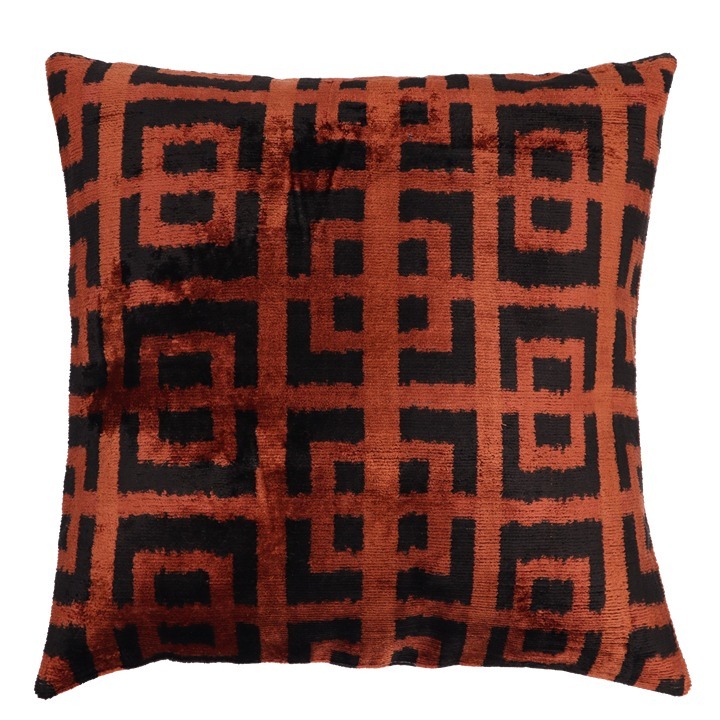 Canvello Handmade Luxury Brown Velvet Throw Pillow - 20x20