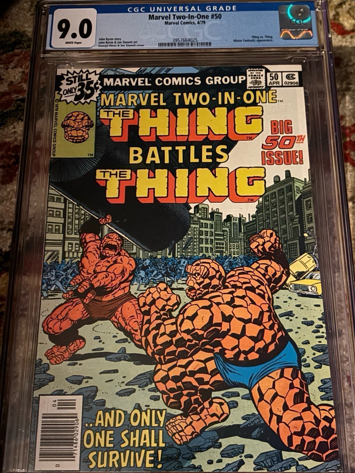 Marvel Comics TWO-IN-ONE THE THING BATTLES THE THING #50, CGC 9.0 White Pages