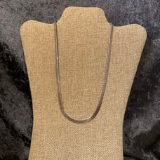 Vintage 925 Sterling Silver Herringbone Necklace